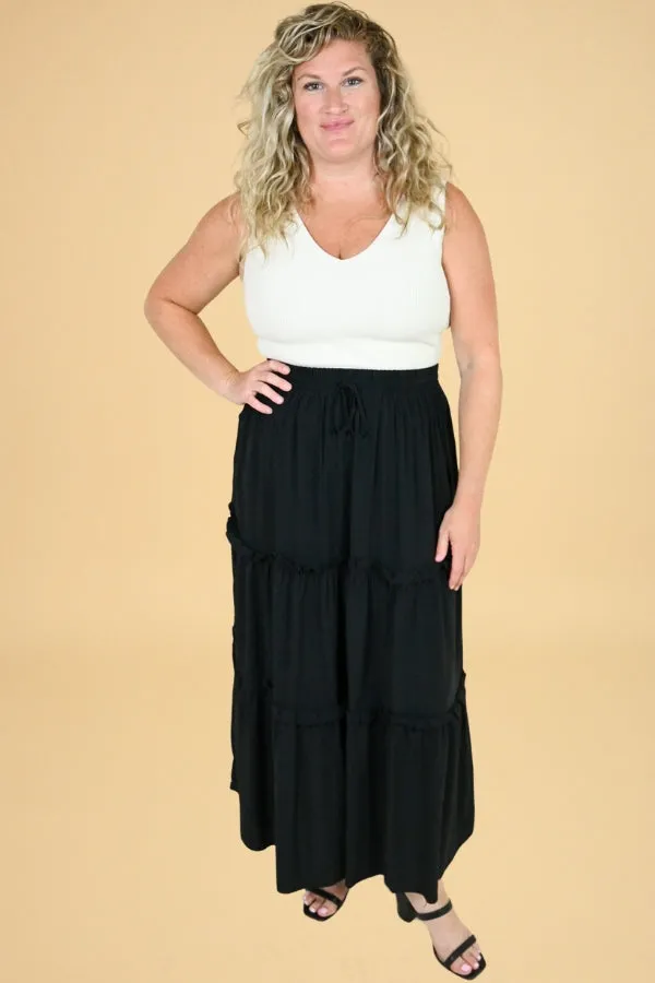 CURVE Tiered Maxi Skirt (2 colors) sold by Valencia Boutique product image thumbnail 2