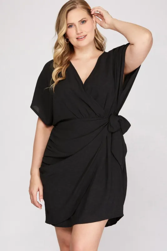 CURVE Wrap Mini Dress sold by Valencia Boutique
