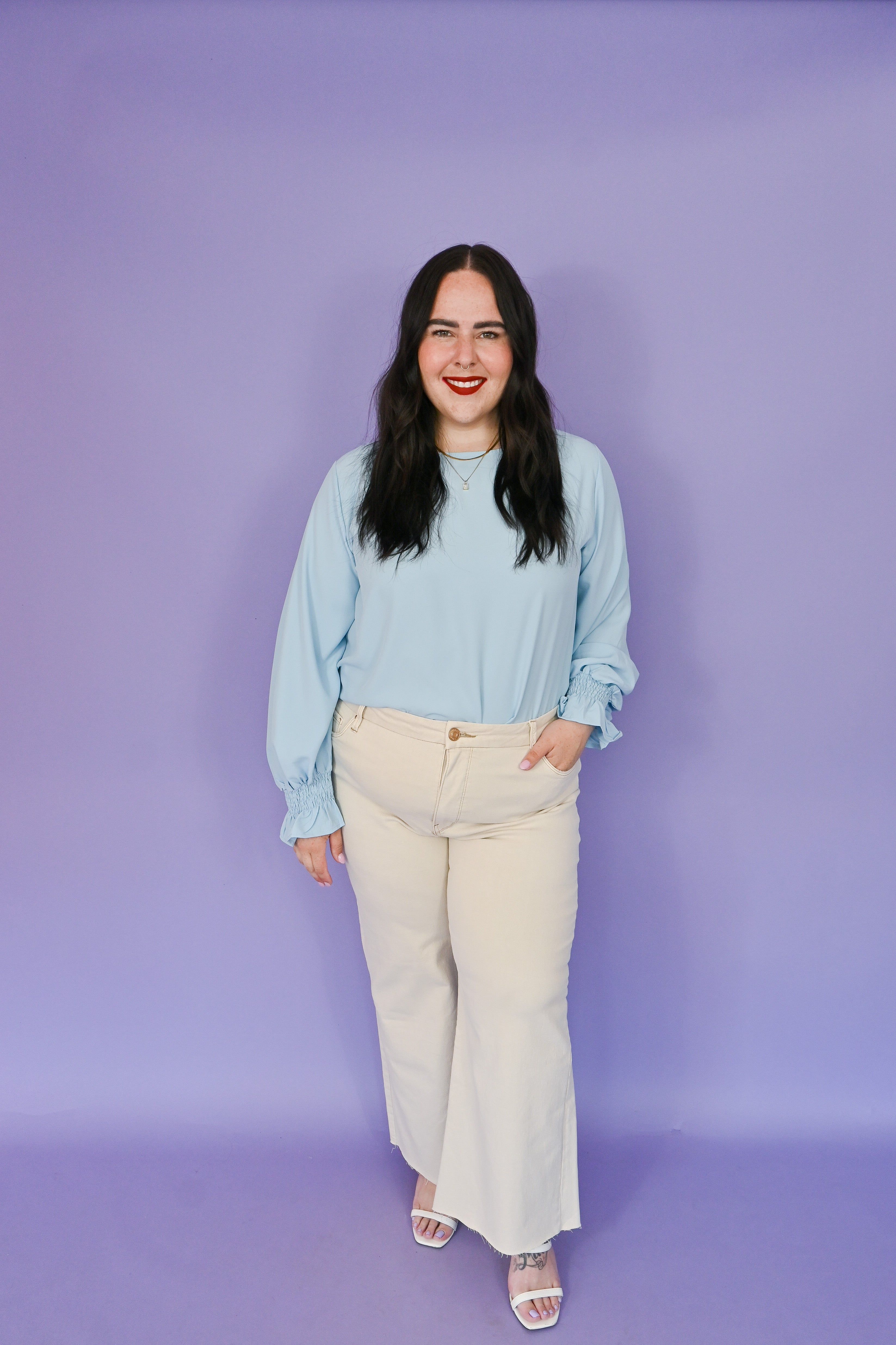 CURVE Bell Sleeve Blouse sold by Valencia Boutique product image thumbnail 2