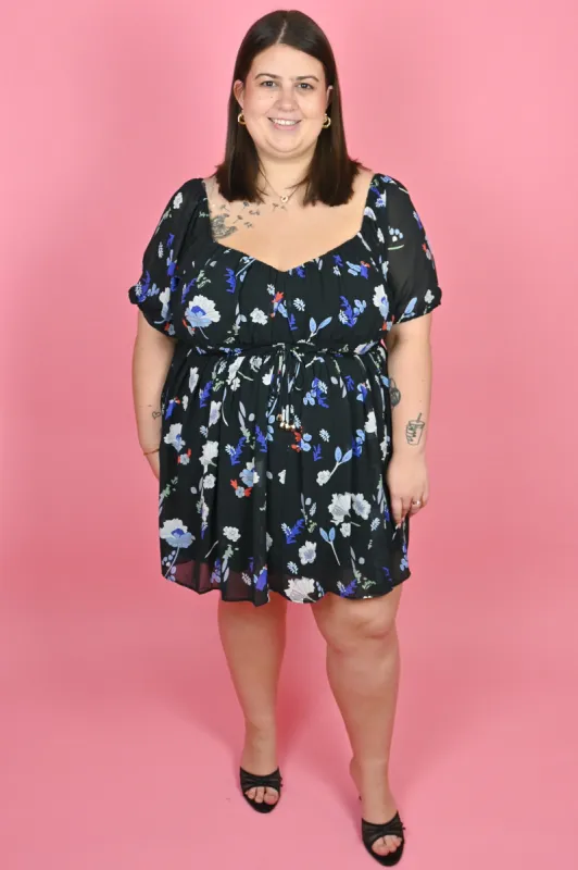 CURVE Floral Mini Dress sold by Valencia Boutique