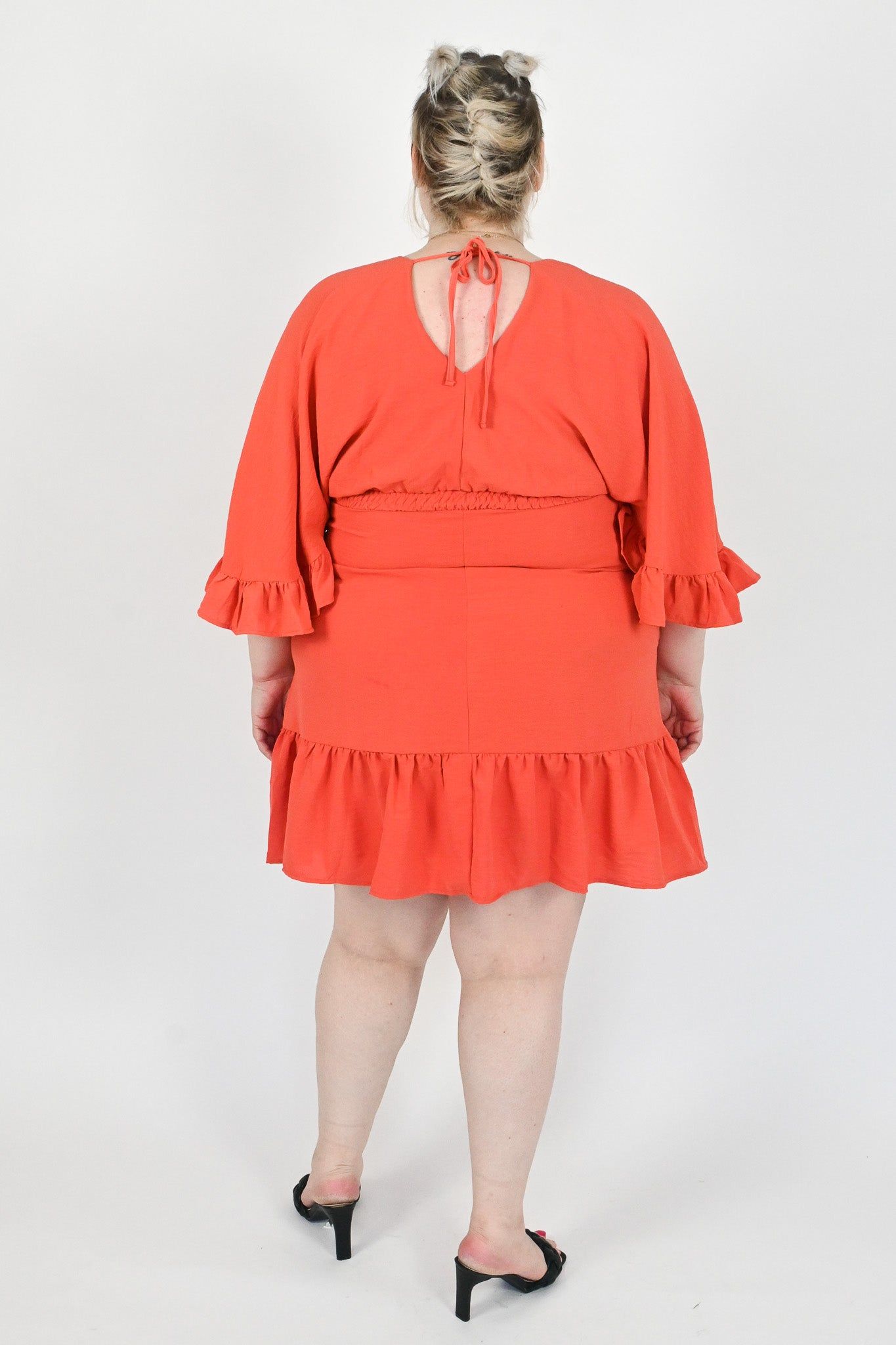 Ruffle Sleeve Mini Dress (S-2X) sold by Valencia Boutique product image thumbnail 8