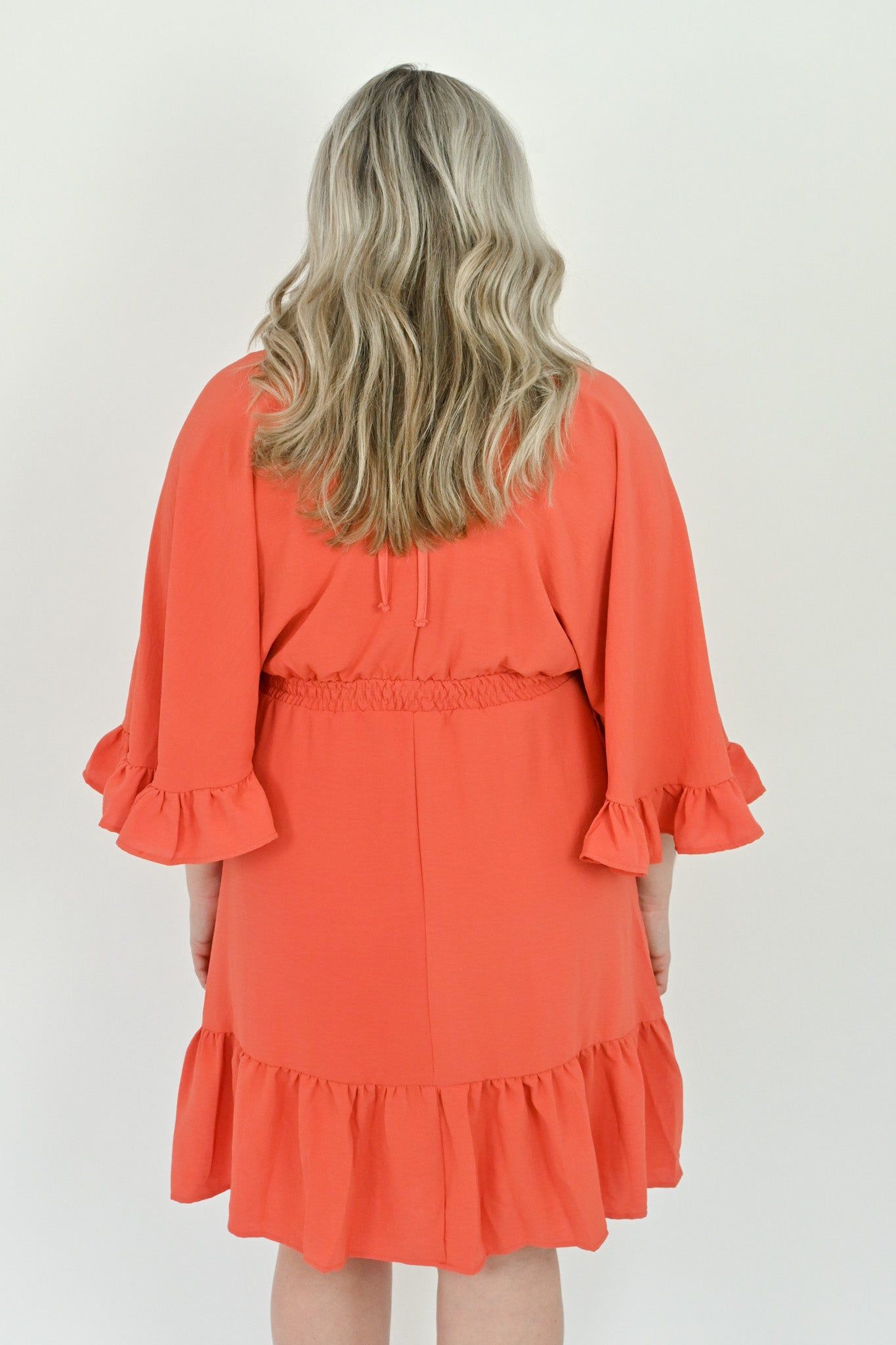 Ruffle Sleeve Mini Dress (S-2X) sold by Valencia Boutique product image thumbnail 2