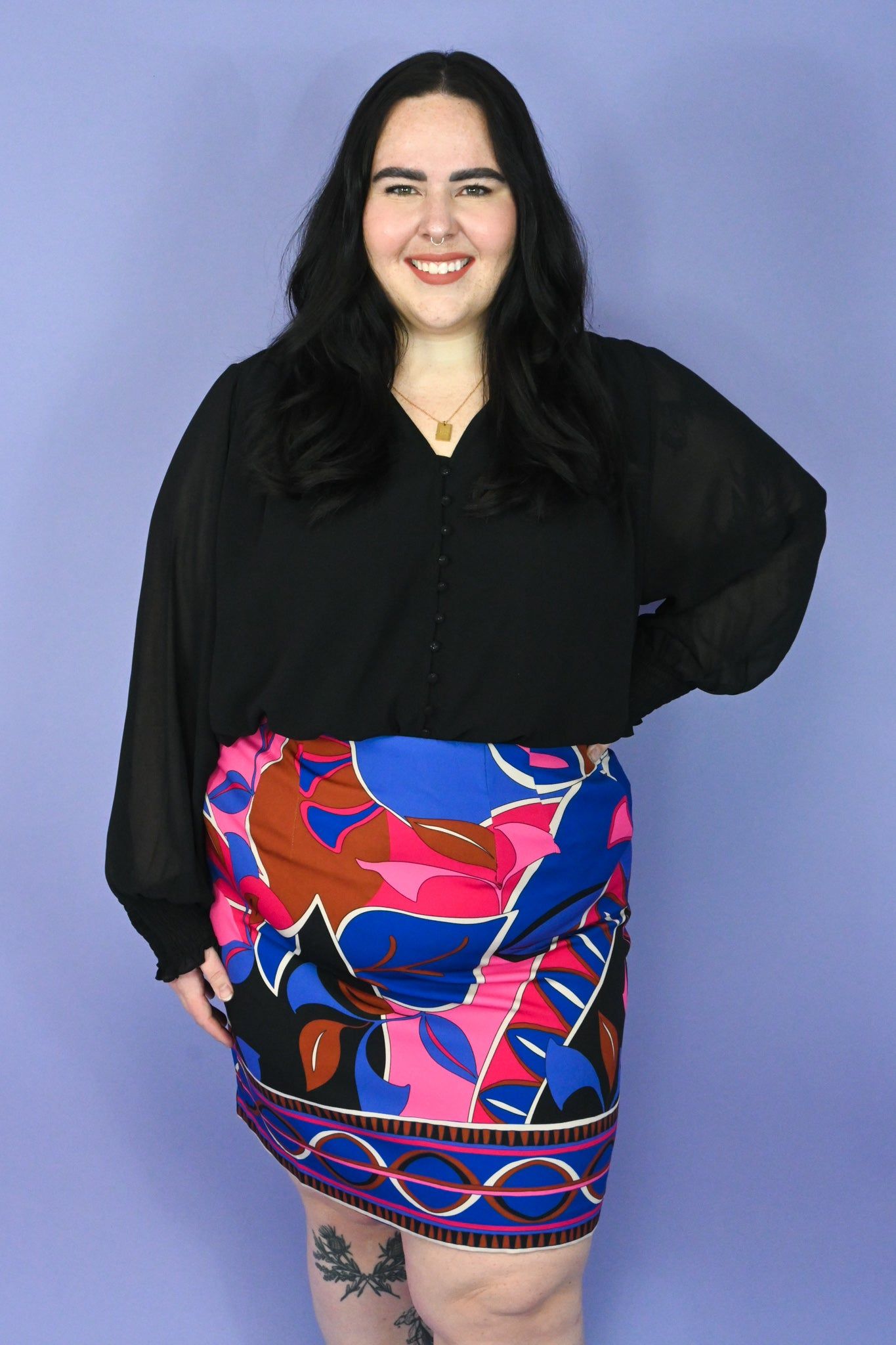 CURVE Printed Mini Skirt sold by Valencia Boutique product image thumbnail 2