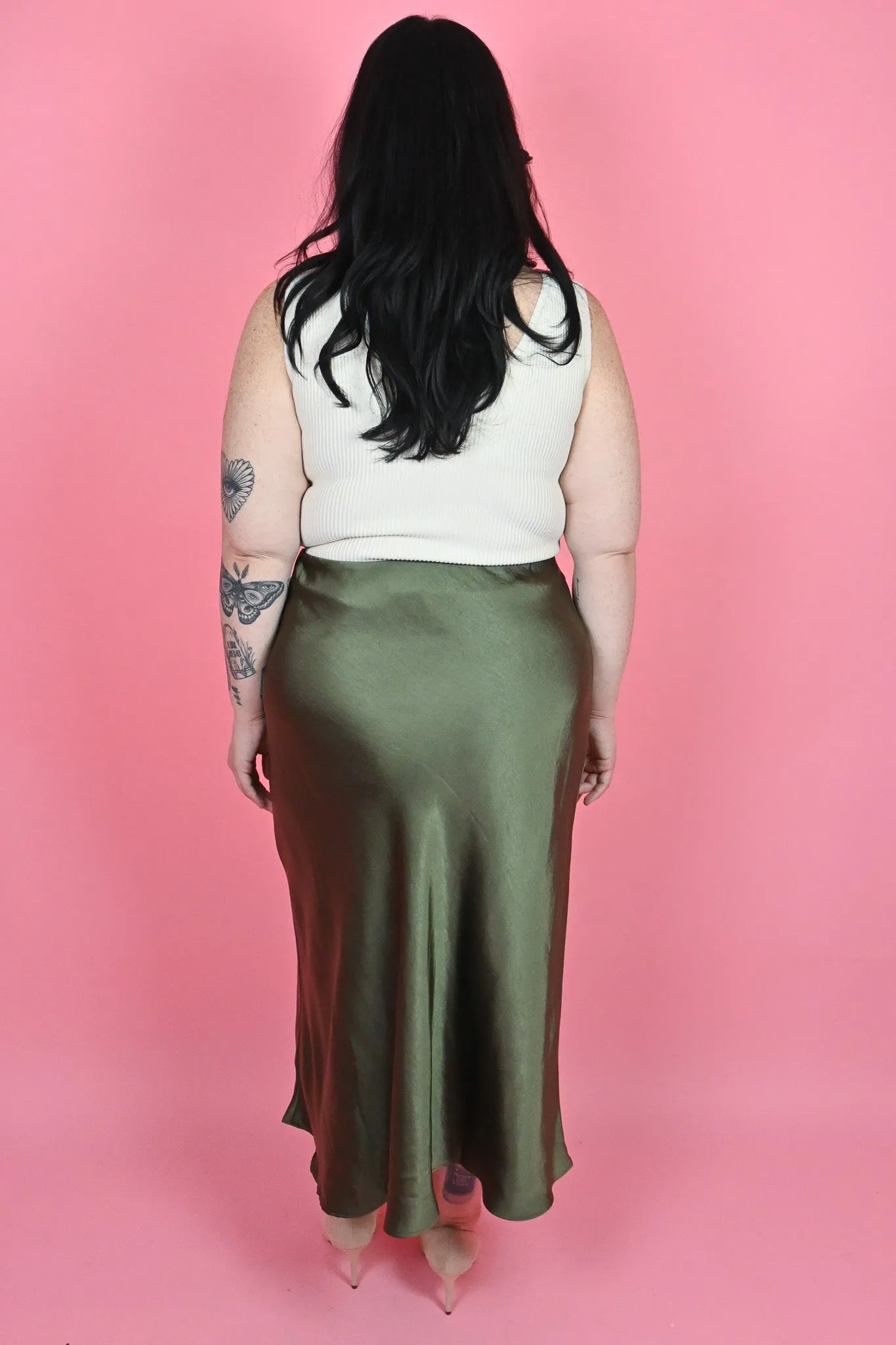 Satin Midi Skirt (XS-XXL) sold by Valencia Boutique product image thumbnail 5