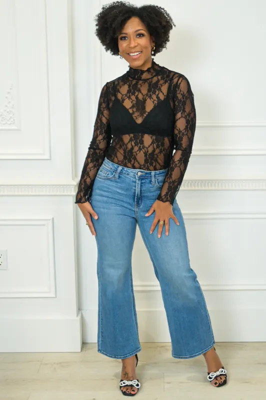 Sheer Lace Top (S-3X) sold by Valencia Boutique
