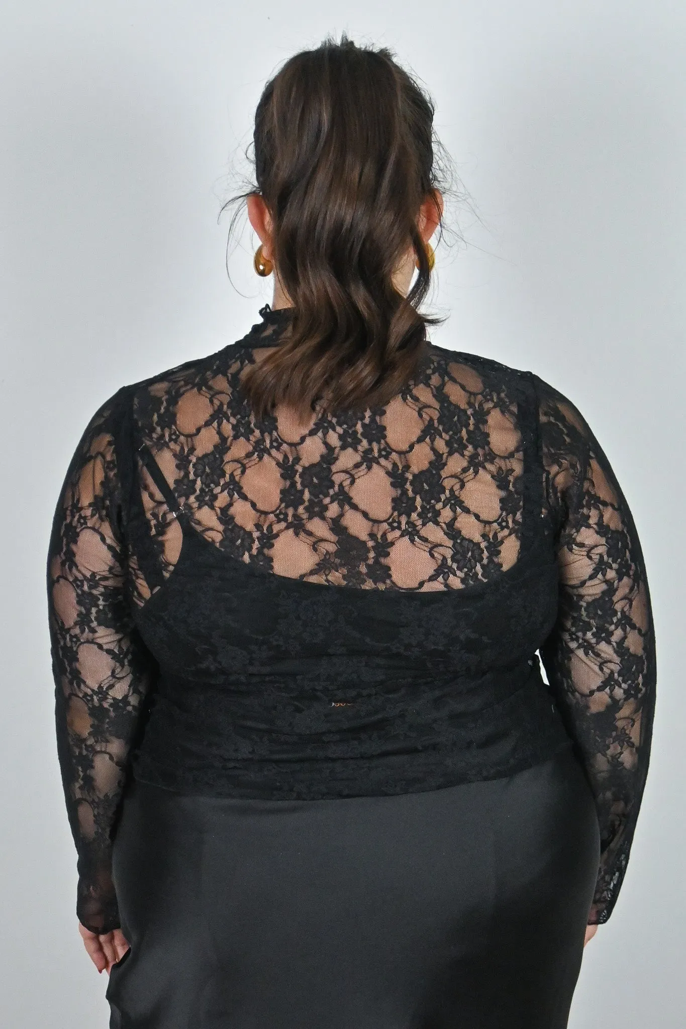 Sheer Lace Top (S-3X) sold by Valencia Boutique product image thumbnail 5