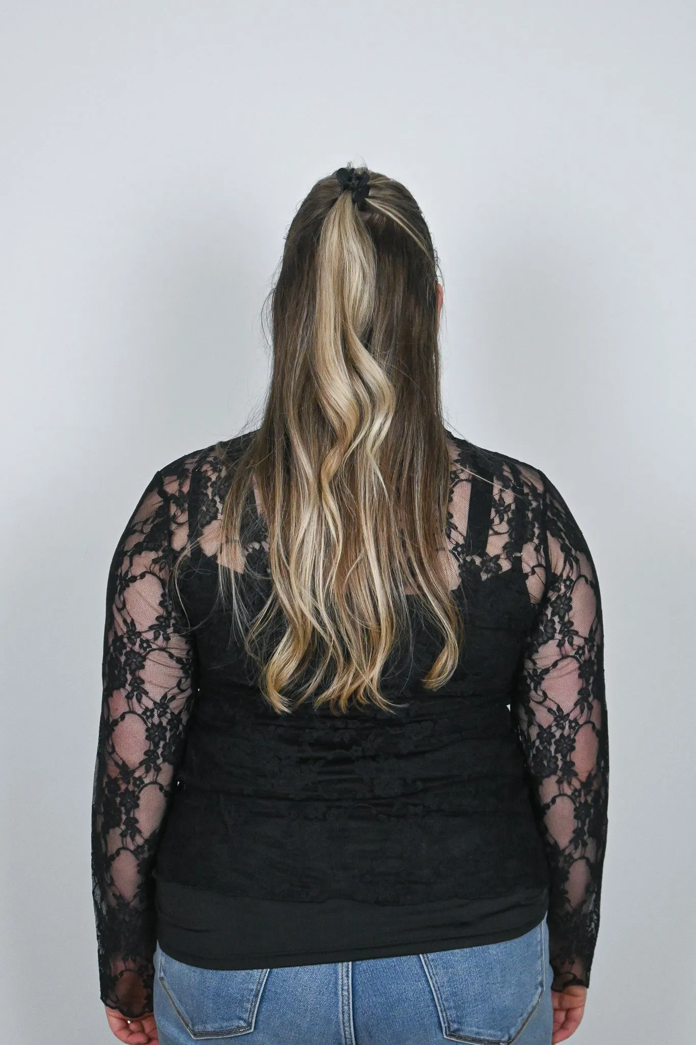 Sheer Lace Top (S-3X) sold by Valencia Boutique product image thumbnail 4