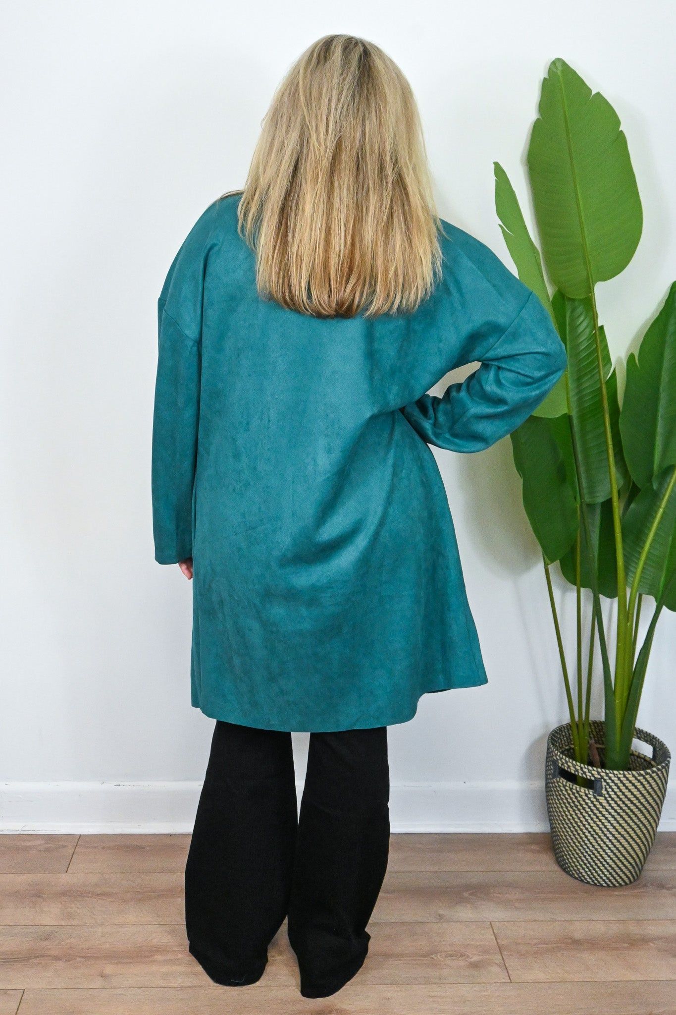 CURVE Faux Suede Longline Blazer sold by Valencia Boutique product image thumbnail 3