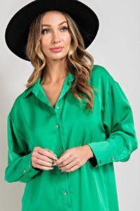 Long Sleeve Shirt Dress (S-2X) sold by Valencia Boutique