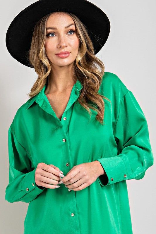 Long Sleeve Shirt Dress (S-2X) sold by Valencia Boutique product image thumbnail 7