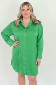 Long Sleeve Shirt Dress (S-2X) sold by Valencia Boutique