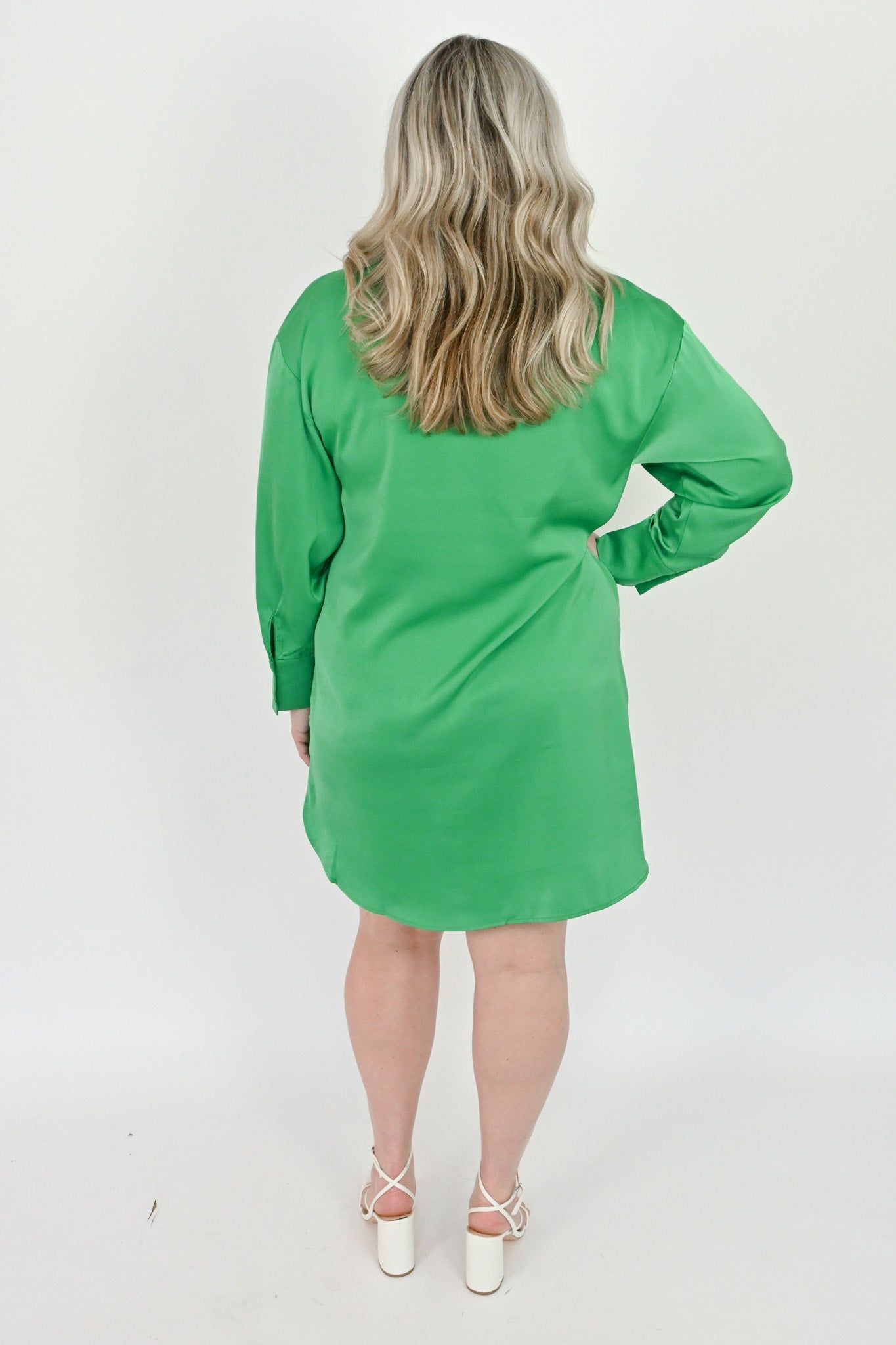 Long Sleeve Shirt Dress (S-2X) sold by Valencia Boutique product image thumbnail 3