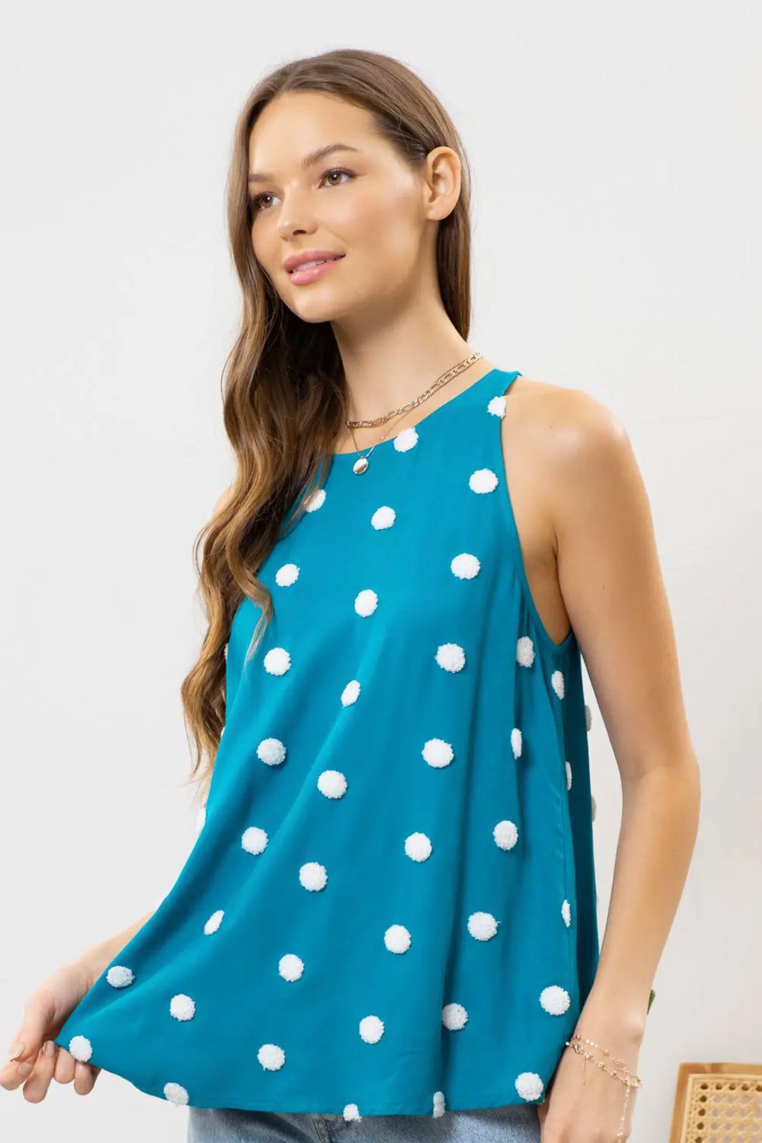 Polka Dot Tank sold by Valencia Boutique product image thumbnail 5