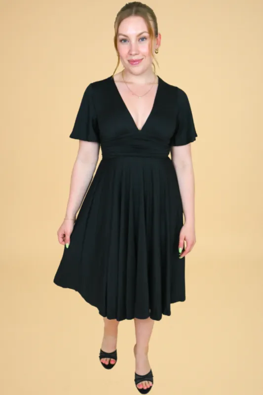 V-Neck Midi Dress sold by Valencia Boutique