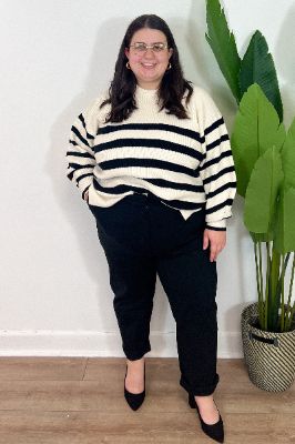 CURVE Striped Sweater sold by Valencia Boutique