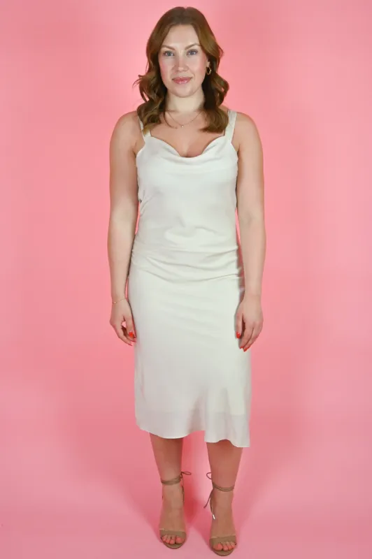 Low Back Cowl Midi sold by Valencia Boutique