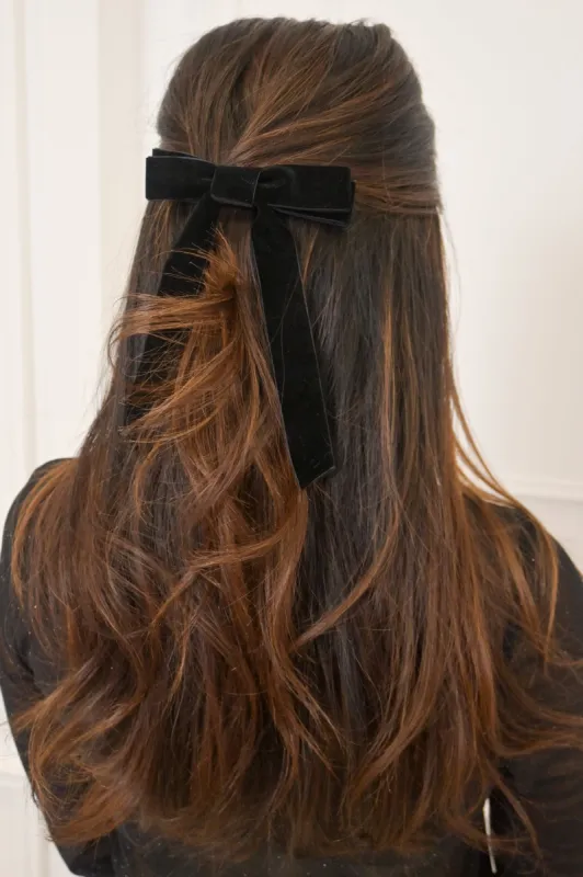 Velvet Hair Bow (3 colors) sold by Valencia Boutique