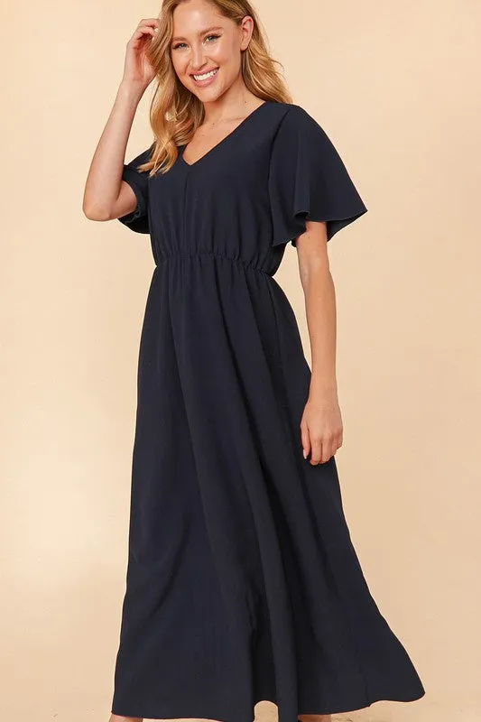 Flutter Sleeve Midi Dress sold by Valencia Boutique product image thumbnail 2