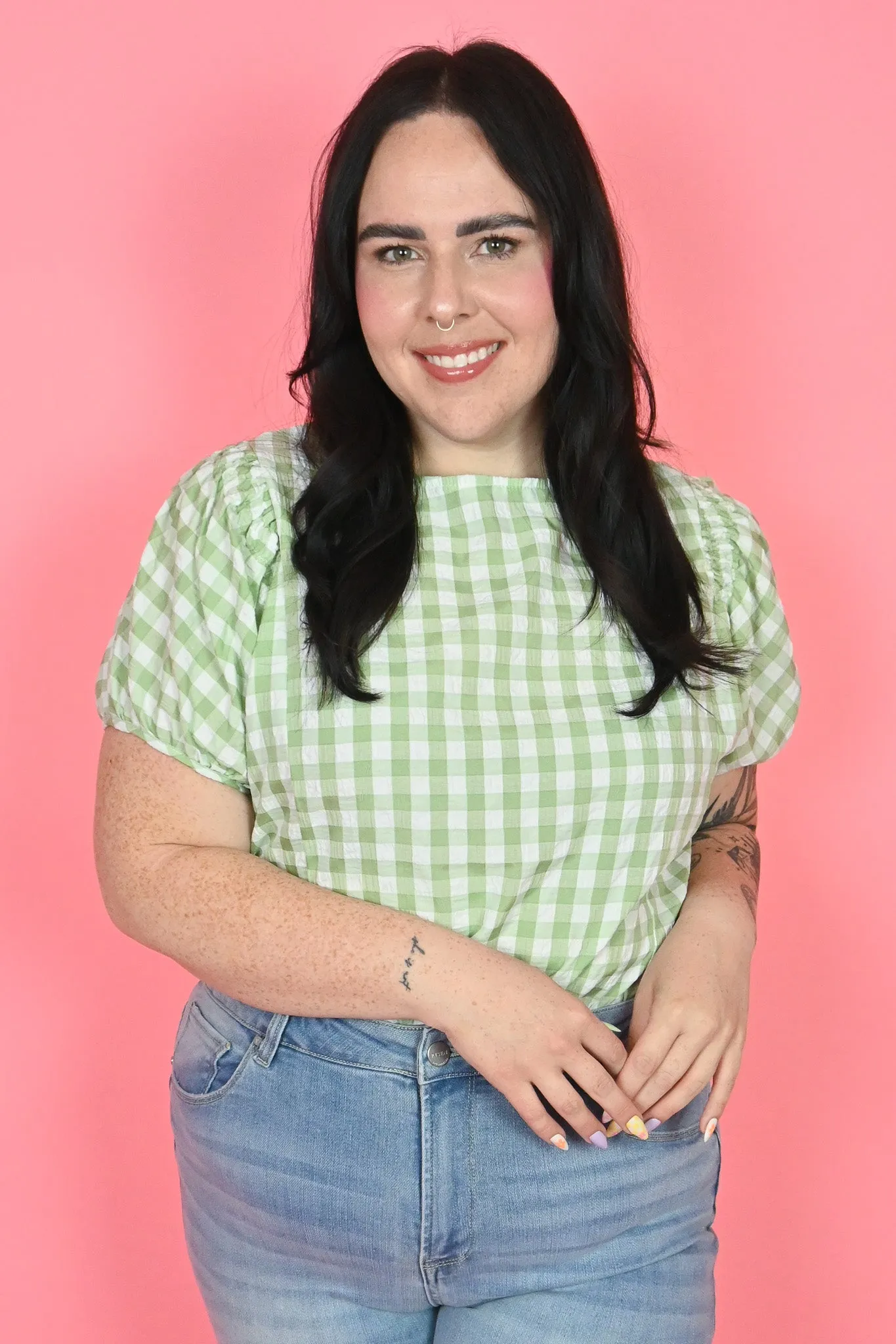 CURVE Gingham Top sold by Valencia Boutique product image thumbnail 2