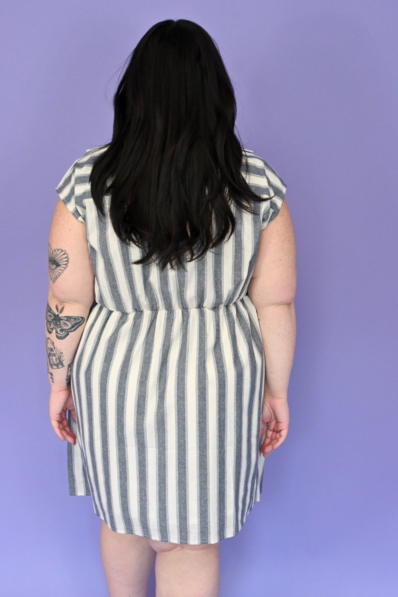 Striped Twist Mini Dress (S-3X) sold by Valencia Boutique product image thumbnail 5