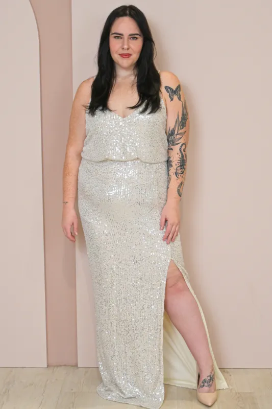 Sequin Maxi Dress (S-3X) sold by Valencia Boutique