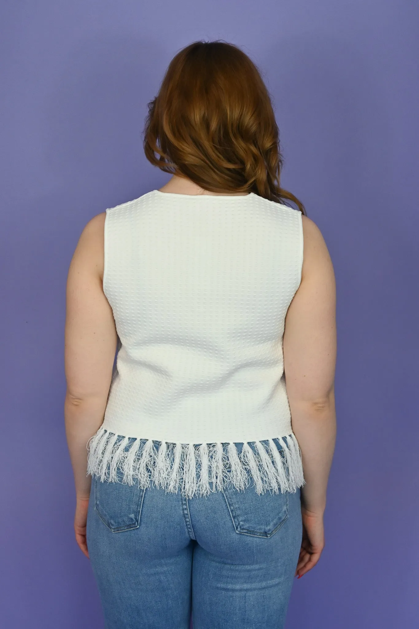 Fringe Knit Top sold by Valencia Boutique product image thumbnail 2
