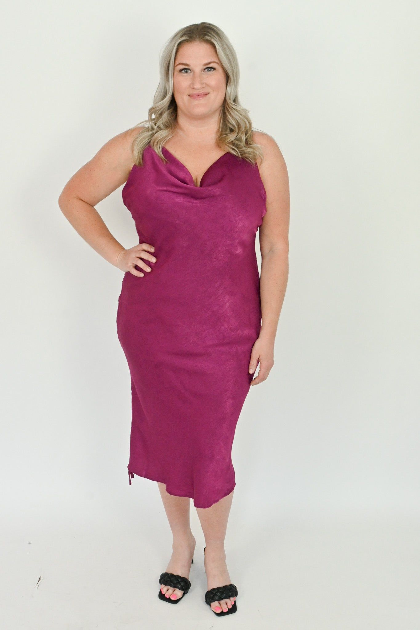 CURVE Convertible Satin Slip Dress sold by Valencia Boutique