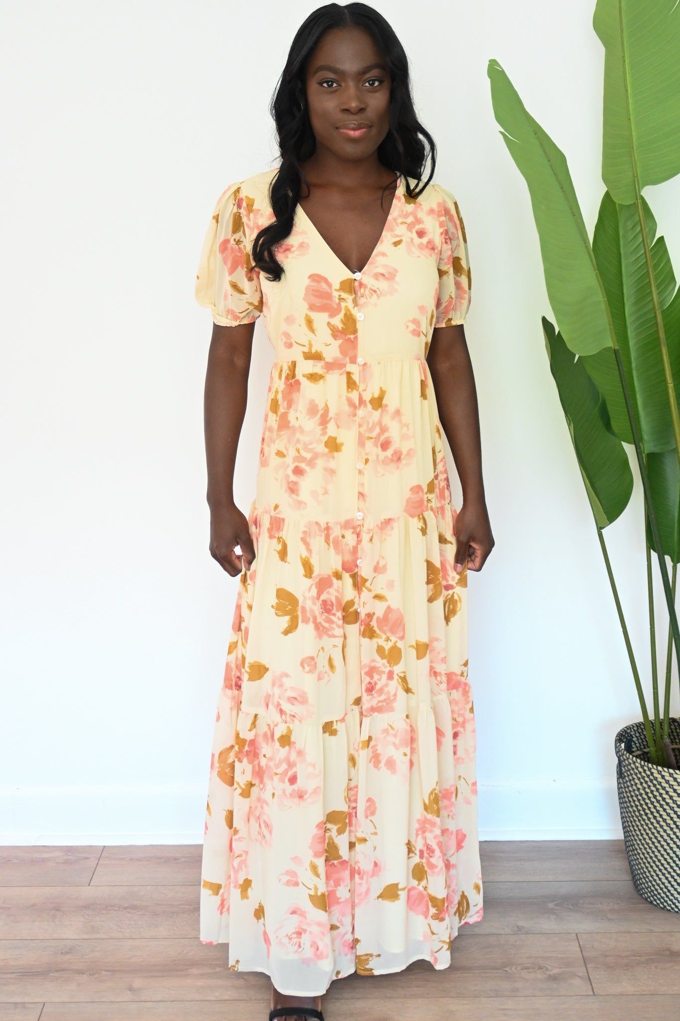 Floral Maxi Dress (XS-3X) sold by Valencia Boutique