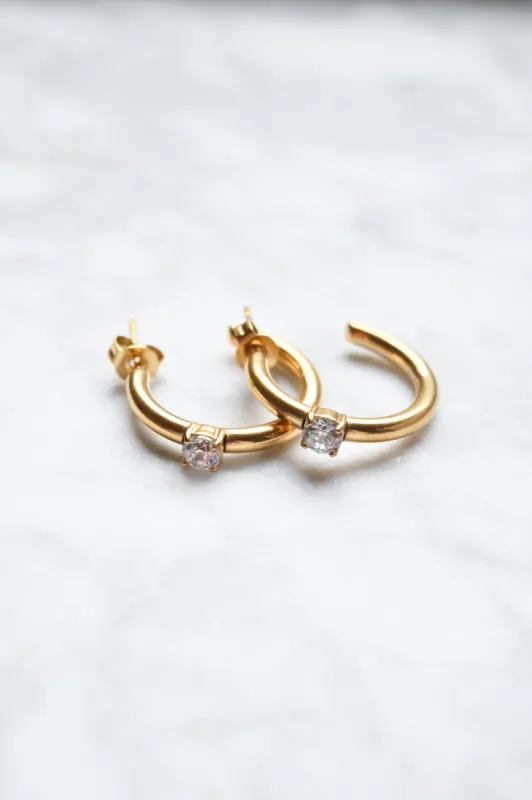 Circonzia Stud Hoop sold by Valencia Boutique