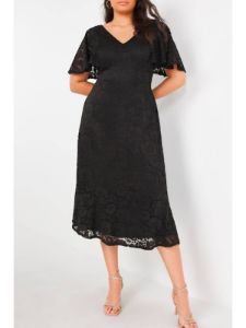 CURVE Lace Midi Dress sold by Valencia Boutique