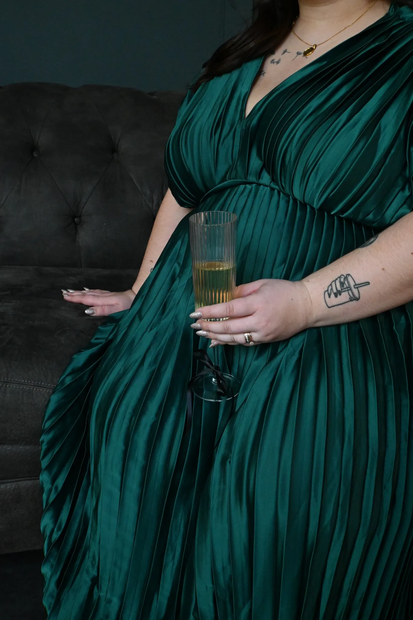 CURVE Pleated Midi Dress sold by Valencia Boutique product image thumbnail 5