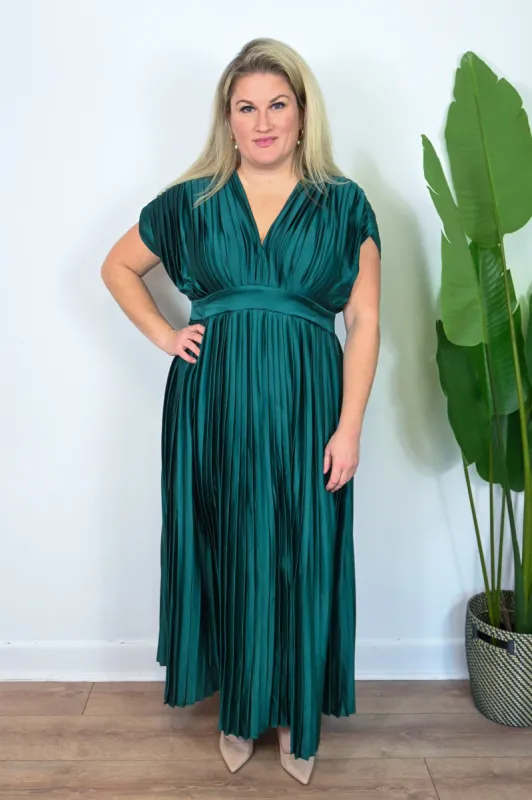 CURVE Pleated Midi Dress sold by Valencia Boutique