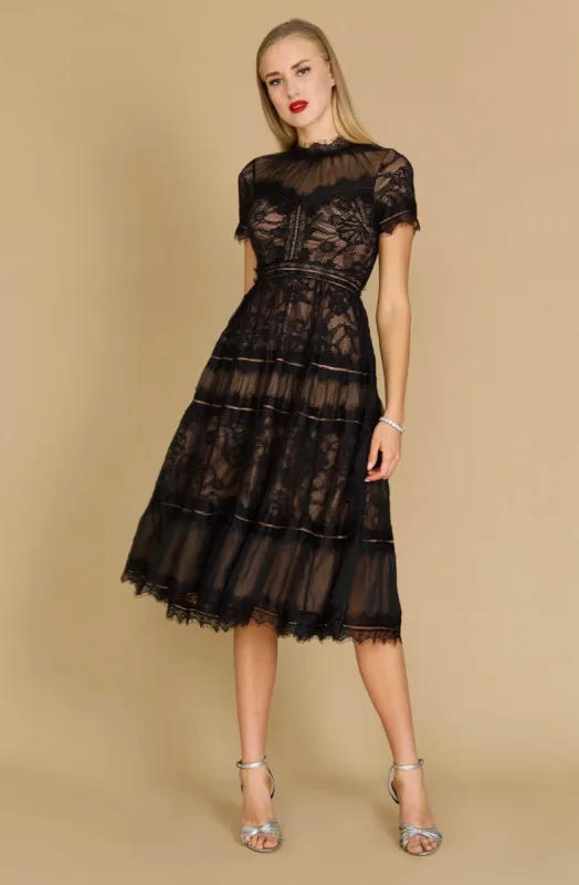 Illusion Lace Cocktail Dress (S-XXXXL) sold by Valencia Boutique