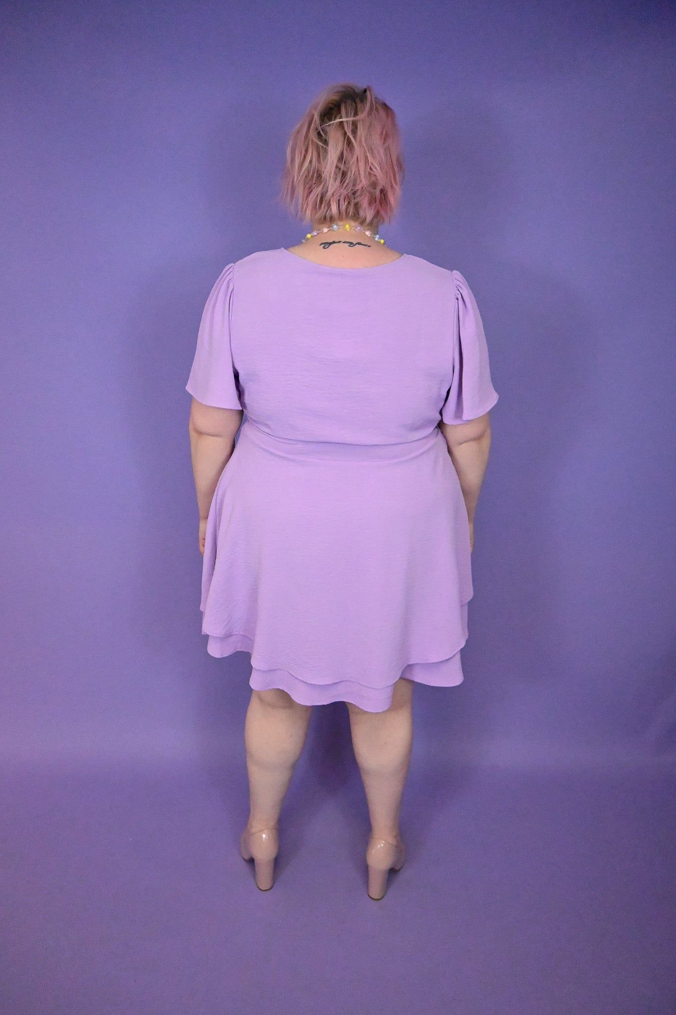 Flutter Sleeve Wrap Dress (S-3X) sold by Valencia Boutique product image thumbnail 2