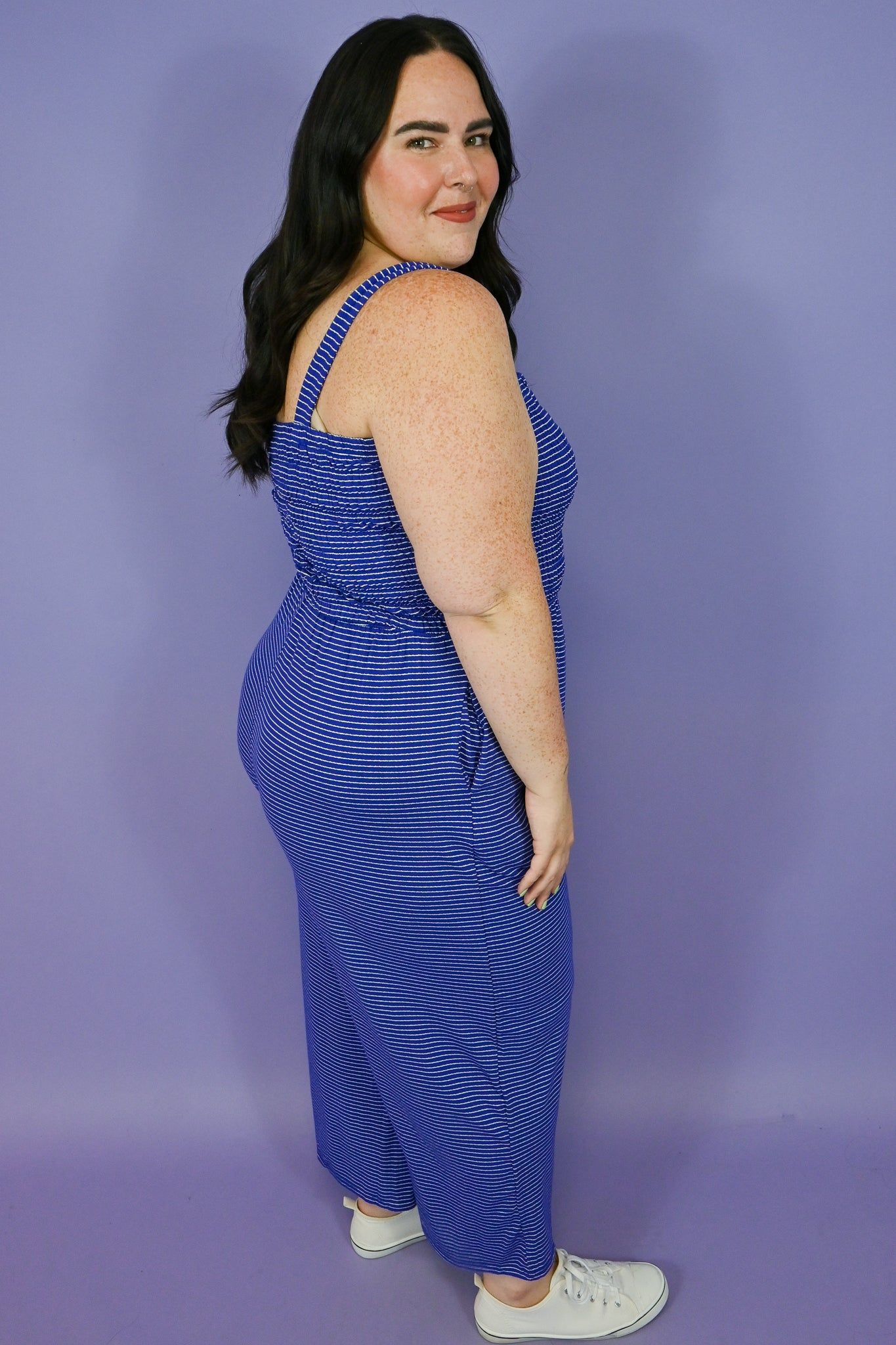 Striped Jumpsuit (S-3X) sold by Valencia Boutique product image thumbnail 2