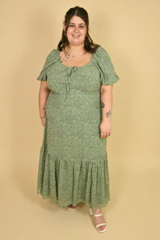 CURVE Ditsy Floral Midi Dress sold by Valencia Boutique