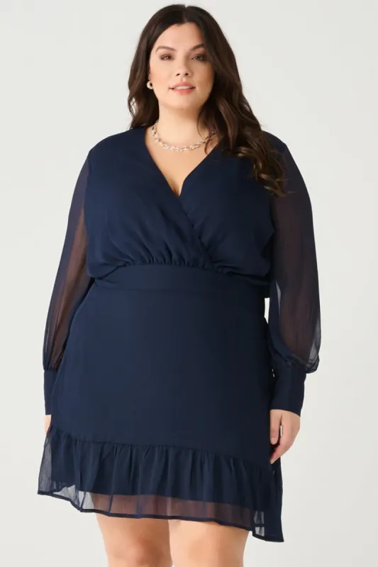 CURVE Navy Mini Dress sold by Valencia Boutique