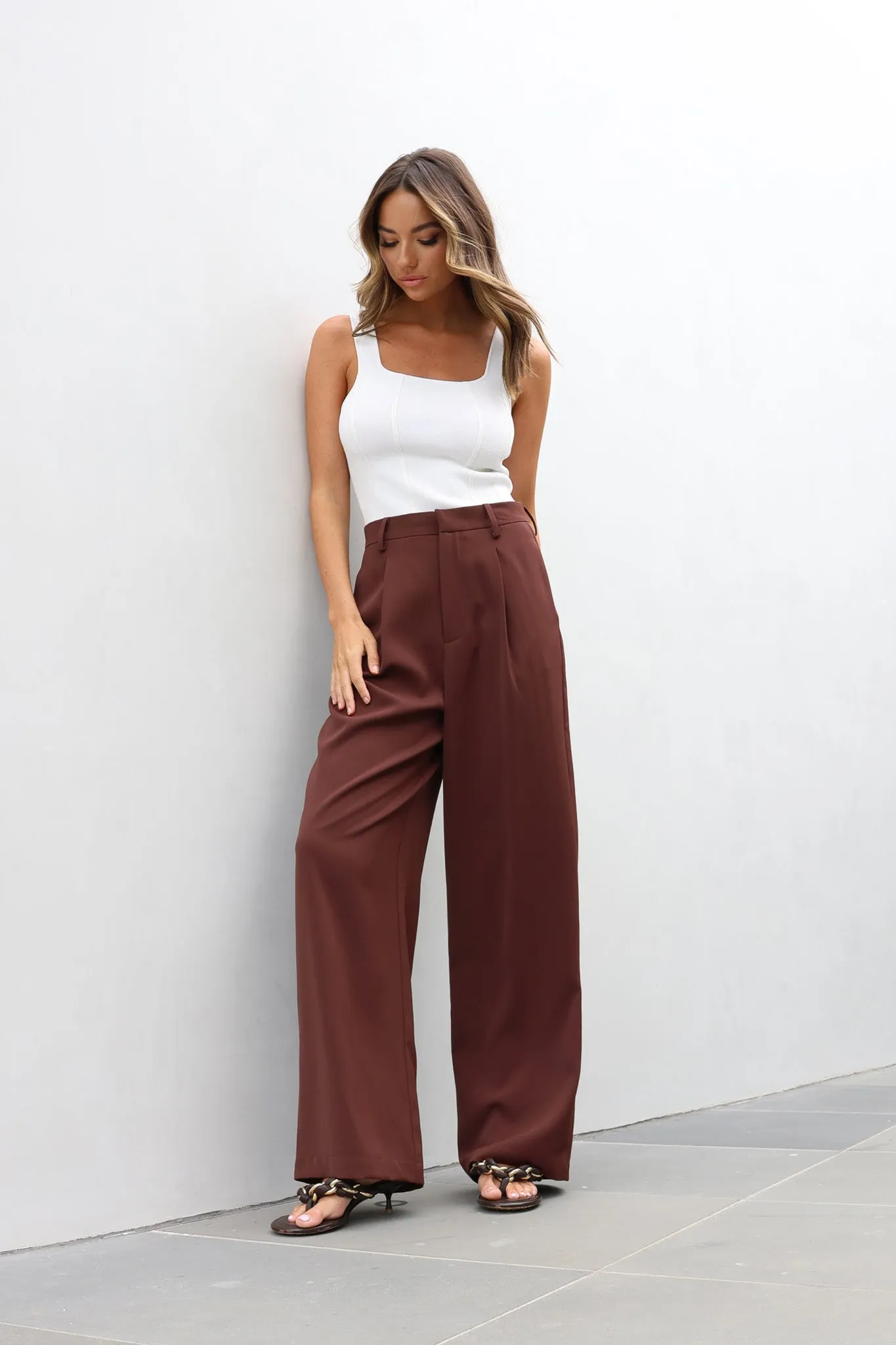 Matty Pleated Trouser sold by Valencia Boutique