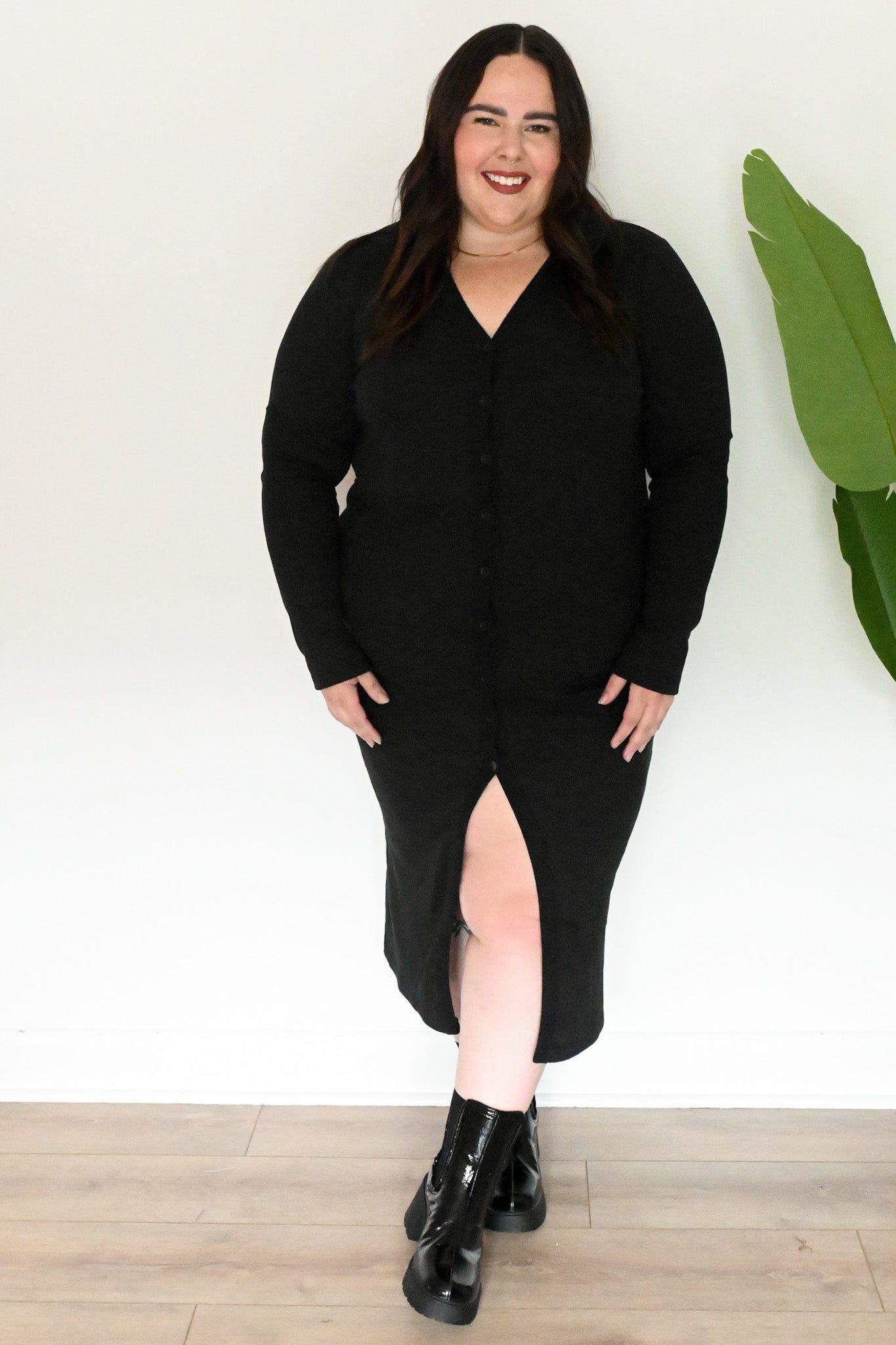 Ribbed Bodycon Midi Dress (S-3X) sold by Valencia Boutique product image thumbnail 3