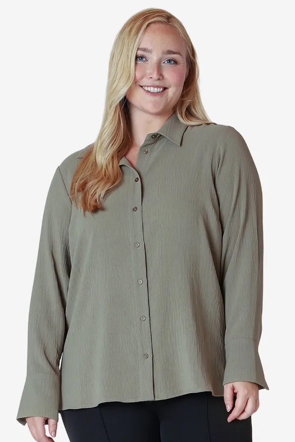 CURVE Tailored Button Up sold by Valencia Boutique