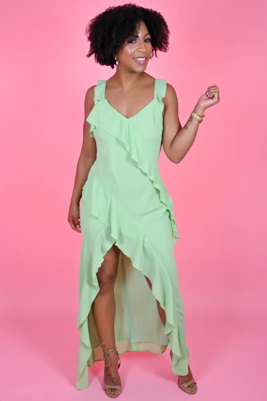 Ruffle Maxi Dress sold by Valencia Boutique