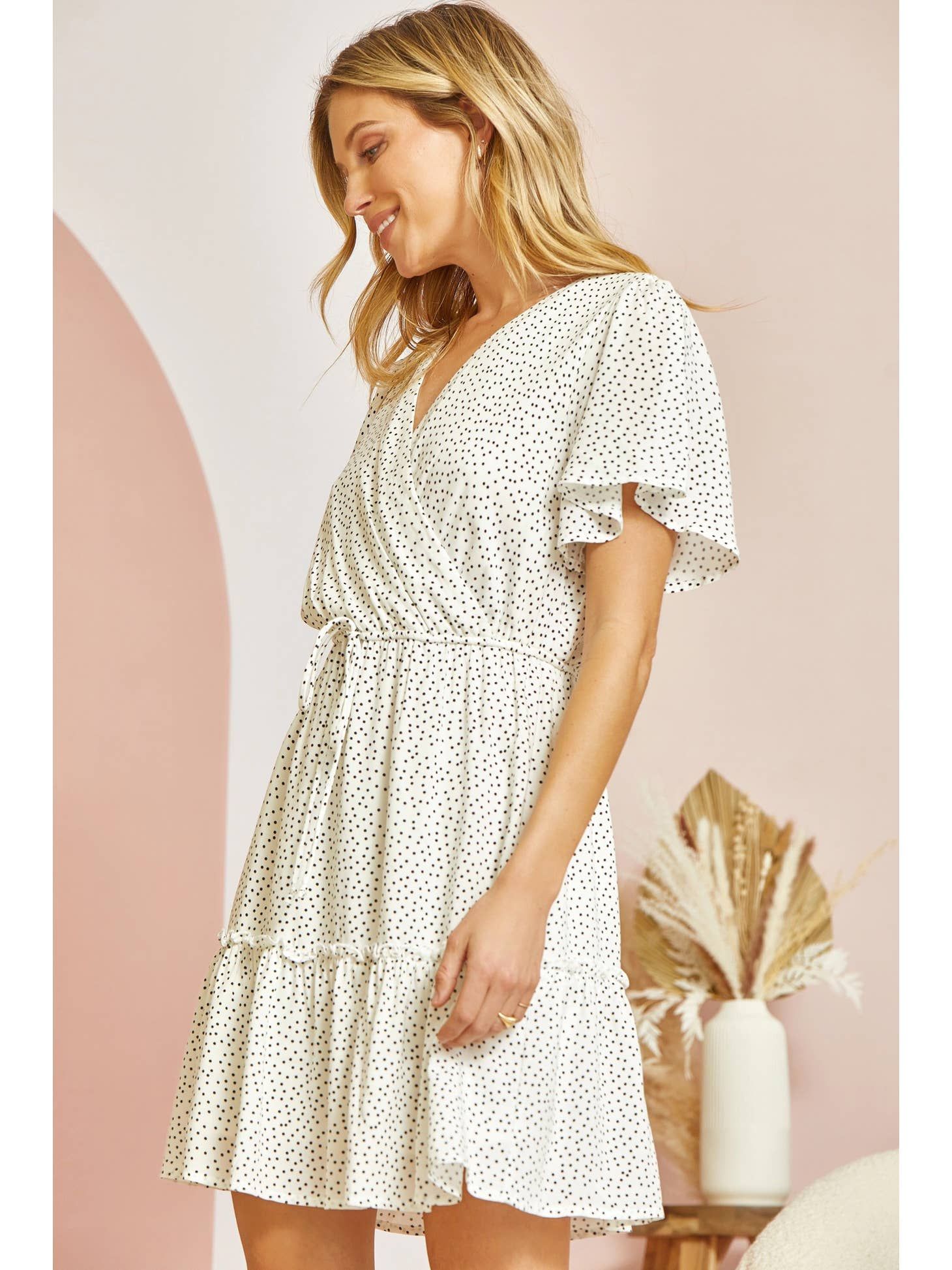 Polka Dot Mini Dress sold by Valencia Boutique product image thumbnail 3