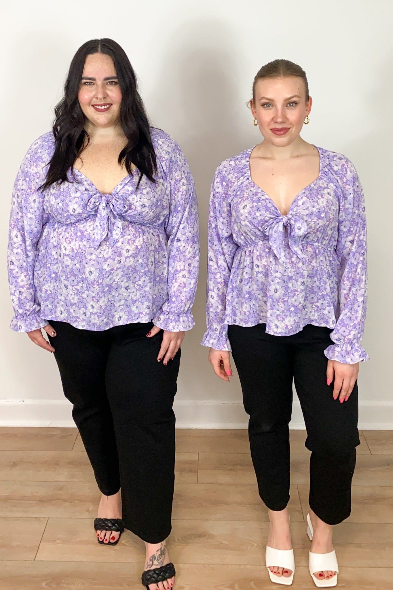 Floral Tie-Front Top (S-3X) sold by Valencia Boutique product image thumbnail 3