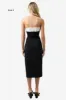 Tuxedo Strapless Midi Dress sold by Valencia Boutique