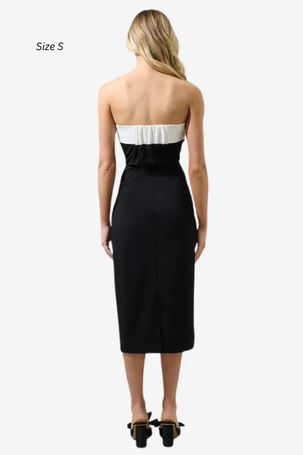 Tuxedo Strapless Midi Dress sold by Valencia Boutique product image thumbnail 4