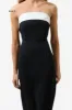 Tuxedo Strapless Midi Dress sold by Valencia Boutique