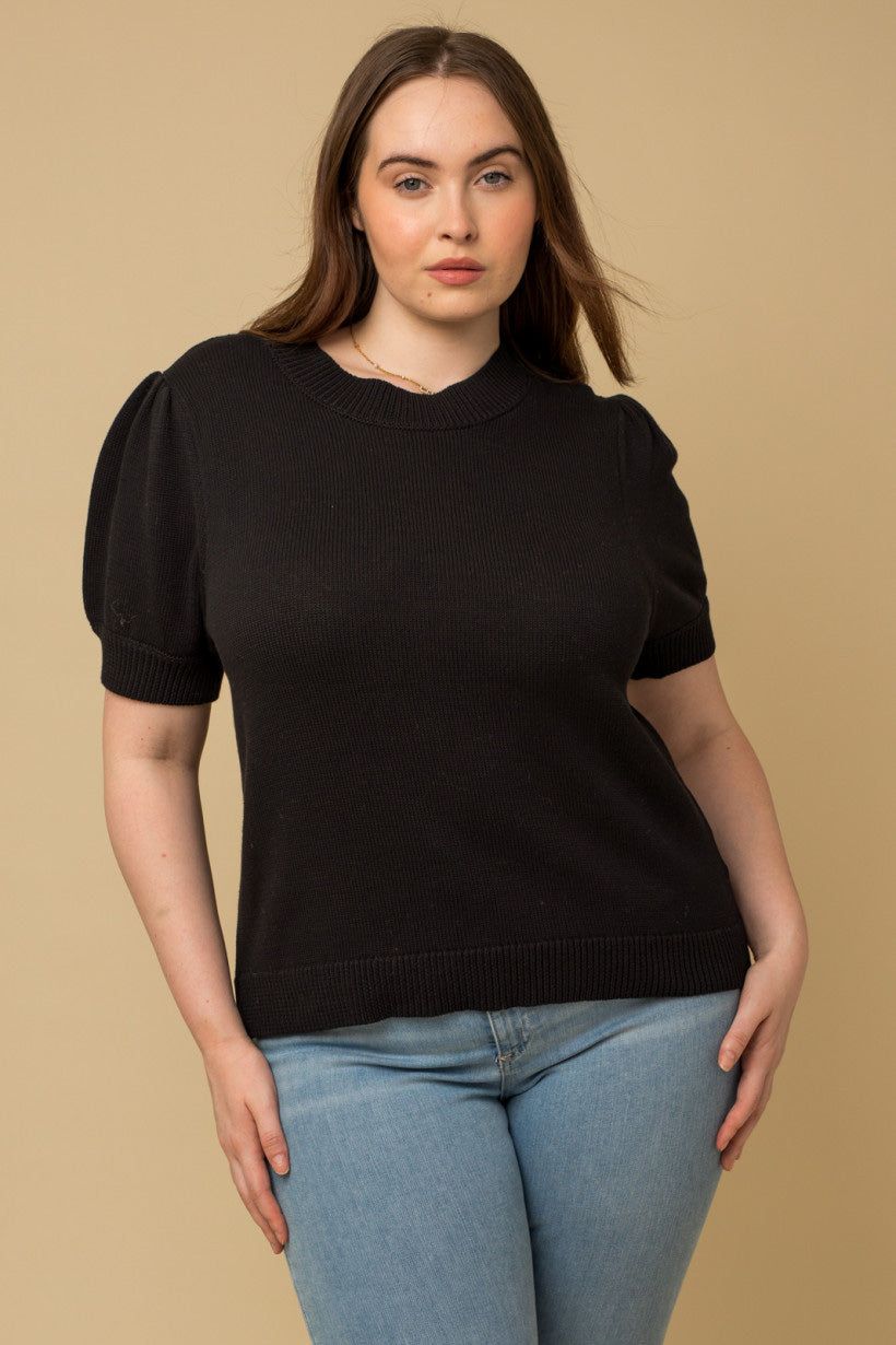 CURVE Puff Sleeve Knit Top sold by Valencia Boutique product image thumbnail 2
