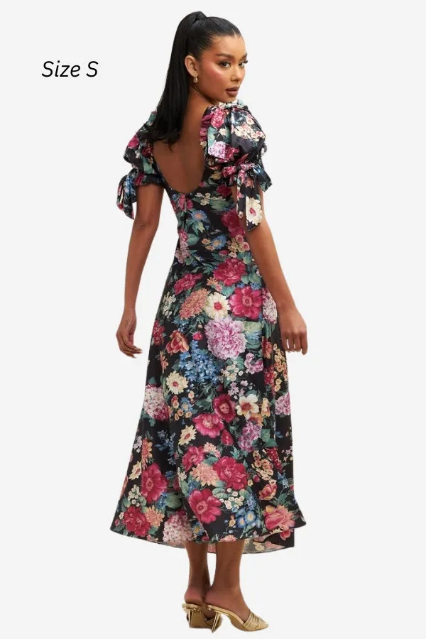 Poets Floral Midi Dress (S-2X) sold by Valencia Boutique product image thumbnail 4