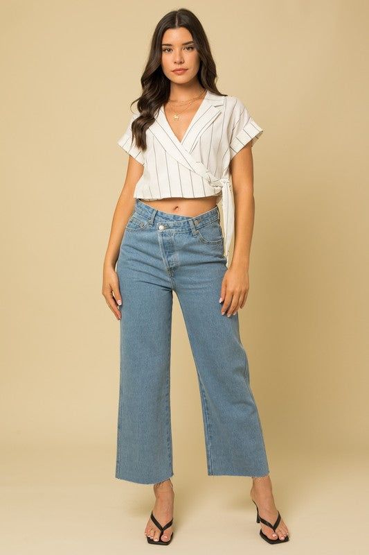Cross Waist Straight Leg sold by Valencia Boutique product image thumbnail 5