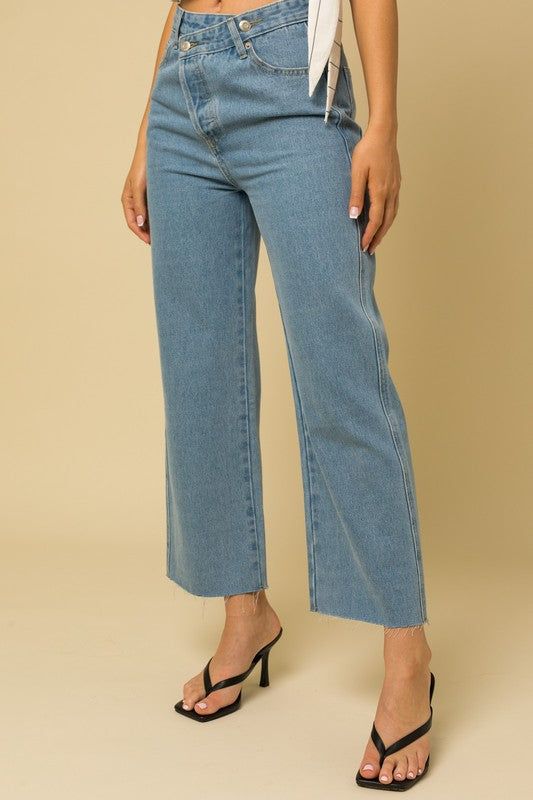Cross Waist Straight Leg sold by Valencia Boutique product image thumbnail 3